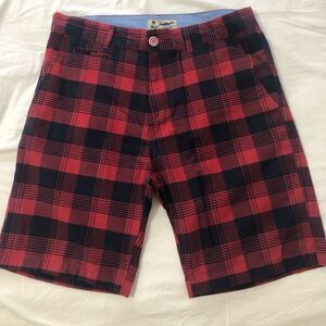 Men’s navy and red lightweight shorts
